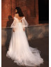 Ivory Lace Tulle Sparkle Beaded Wedding Dress